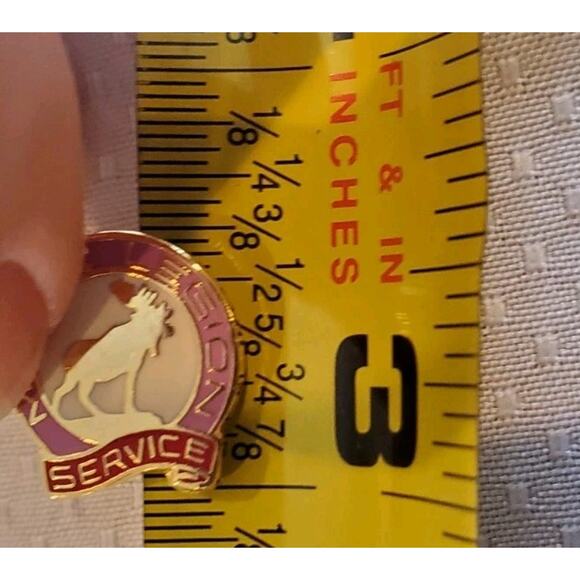 3/8 Inch Pink Gold Moose Legion Service Lapel Hat Pin Tie Tac Collectible - Picture 5 of 5